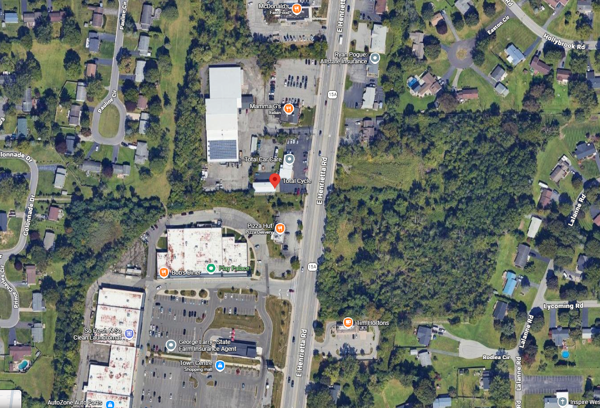 Map and directions to Total Cycle at 2151A East Henrietta Road in Rochester, NY